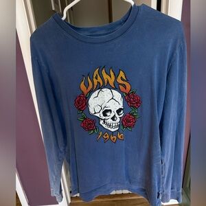 Vans Blue Graphic Long Sleeve Tee